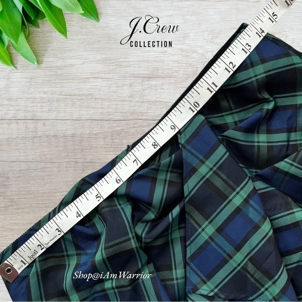 J.Crew NWT evergreen tartan ruffle midi/maxi skirt *shop@iamwarrior